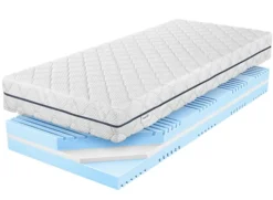 Materac piankowy 80x200 cm Taneto dwustronny, 7 stref twardości, hipoalergiczny