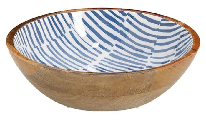 Miska Cherrey 20x6 cm drewno mango niebieska
