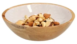 Miska Cherrey 20x6 cm drewno mango beżowa