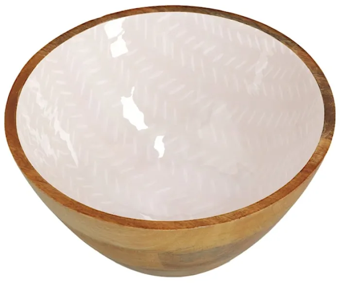 Miska Cherrey 25x13 cm drewno mango beżowa