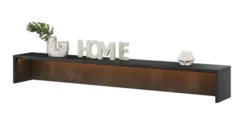 Nadstawka do biurka Teen Flex z oświetleniem pomarańczowym 150 cm Raw steel