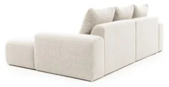 Narożnik modułowy Castellina L-kształtny 255 cm mniejszy beżowy w tkaninie boucle prawostronny