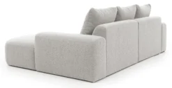 Narożnik modułowy Castellina L-kształtny 255 cm mniejszy szary w tkaninie boucle prawostronny