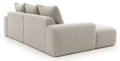 Narożnik modułowy Castellina L-kształtny 255 cm mniejszy ciemnobeżowy w tkaninie boucle lewostronny