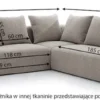 Narożnik modułowy Castellina L-kształtny 255 cm większy grafitowy w tkaninie boucle prawostronny