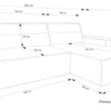 Narożnik z funkcją spania Farese New L-kształtny z pojemnikiem szary boucle prawostronny