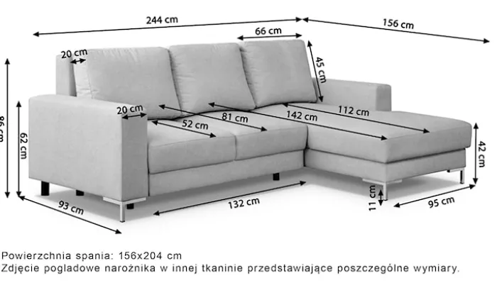 Narożnik z funkcją spania Mokpeo L-kształtny z dwoma pojemnikami na czarnych nóżkach szałwiowy szenil lewostronny