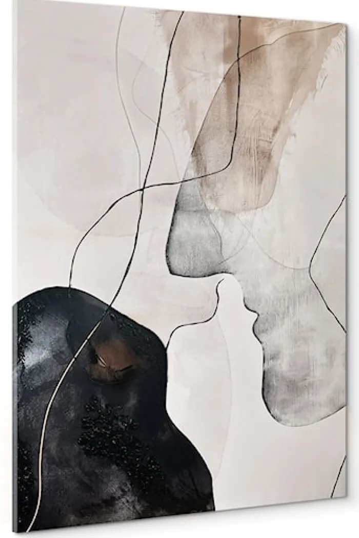Obraz Kiss 100x70 cm z ręcznie malowanymi elementami