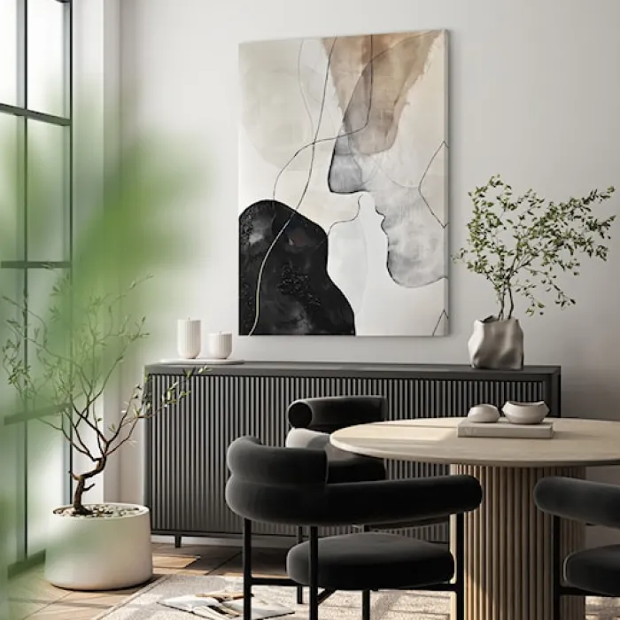 Obraz Kiss 100x70 cm z ręcznie malowanymi elementami