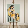 Obraz Penelope 100x70 cm z ręcznie malowanymi elementami