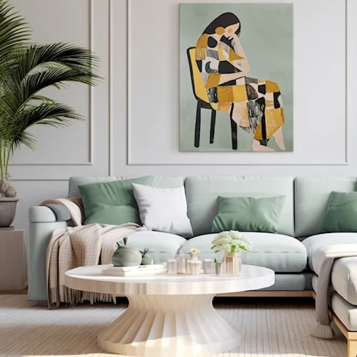 Obraz Penelope 100x70 cm z ręcznie malowanymi elementami