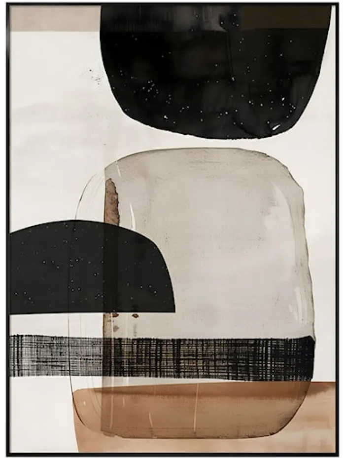 Obraz w czarnej ramie Layered 70x50 cm