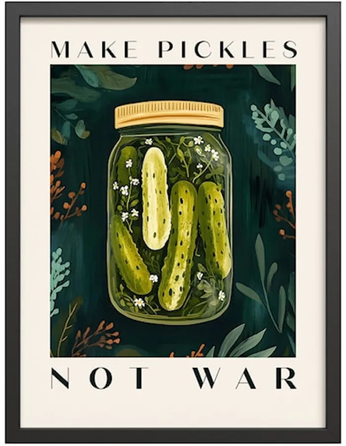 Obraz w czarnej ramie Pickles 40x30 cm