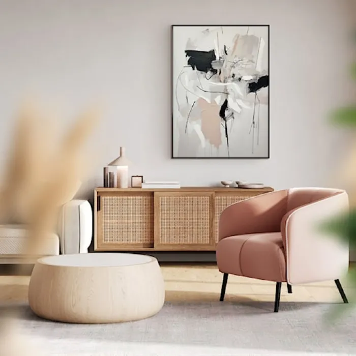 Obraz w ramie Traffic 100x70 cm z ręcznie malowanymi elementami