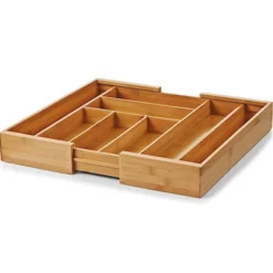 Organizer do szuflady Wondle regulowany z bambusa 35-58x43,6 cm