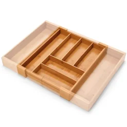 Organizer do szuflady Wondle regulowany z bambusa 35-58x43,6 cm