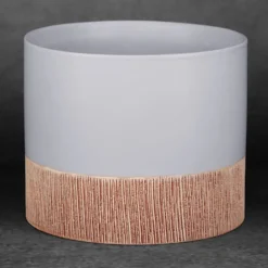 Osłonka na doniczkę Mili 18 cm szara