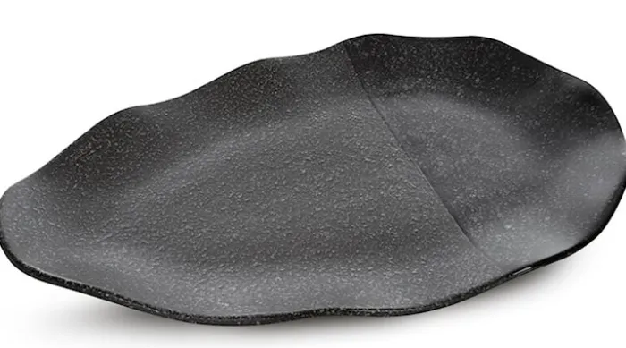 Patera Mandi z glinki ceramicznej 41 cm czarna