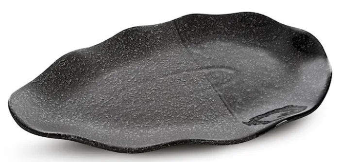 Patera Mandi z glinki ceramicznej 31 cm czarna