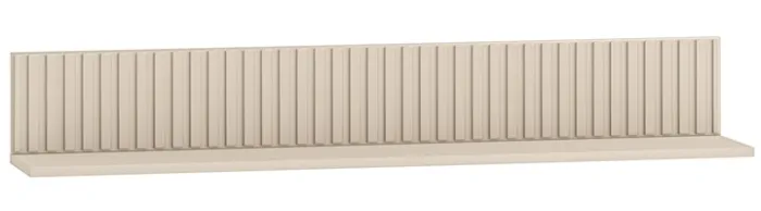 Półka ścienna Caletto 120 cm ozdobne lamele beżowa