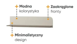 Półka wisząca Harmony 101 cm kaszmir