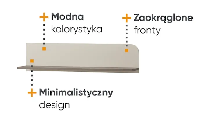 Półka wisząca Harmony 101 cm kaszmir