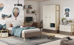 Półka wisząca Lenny 90 cm dąb artisan, beż, truflowy