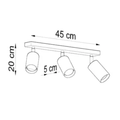 Plafon Berg 3 naturalne drewno