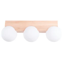 Plafon Bulbo 3 naturalne drewno