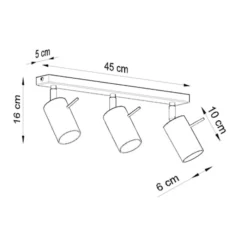 Plafon Ring 3 szary