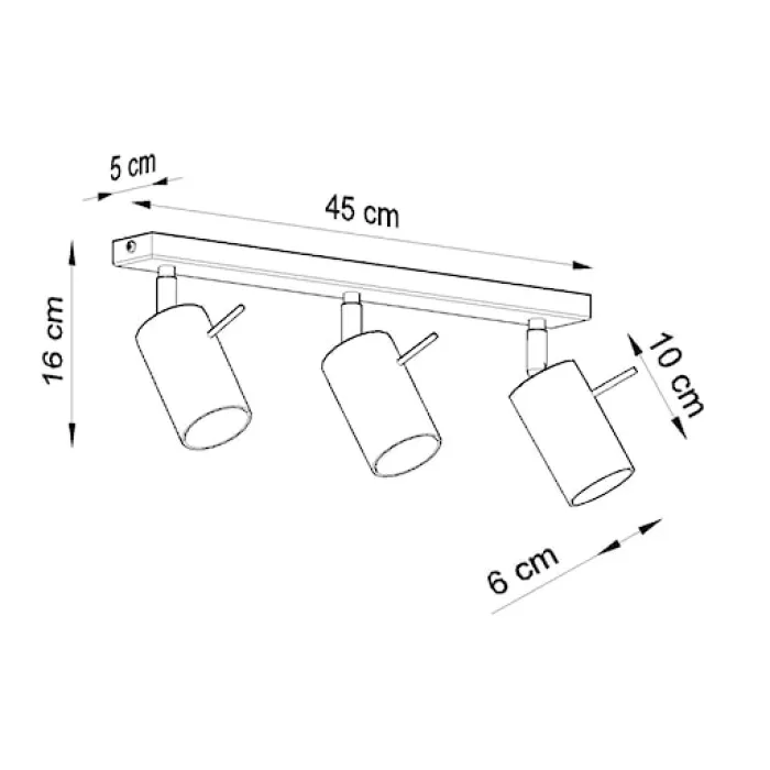 Plafon Ring 3 szary