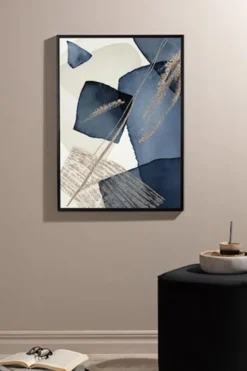 Plakat Oclance 70x50 cm niebiesko-złoty