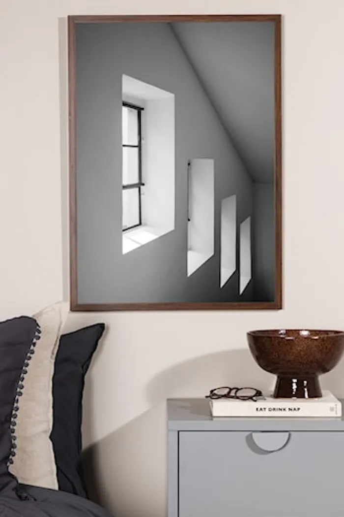 Plakat Ovvely 70x50 cm odcienie szarości