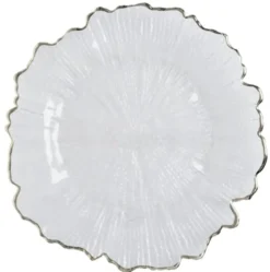 Podtalerz Cineggo 33 cm przezroczysty ze srebrnym rantem