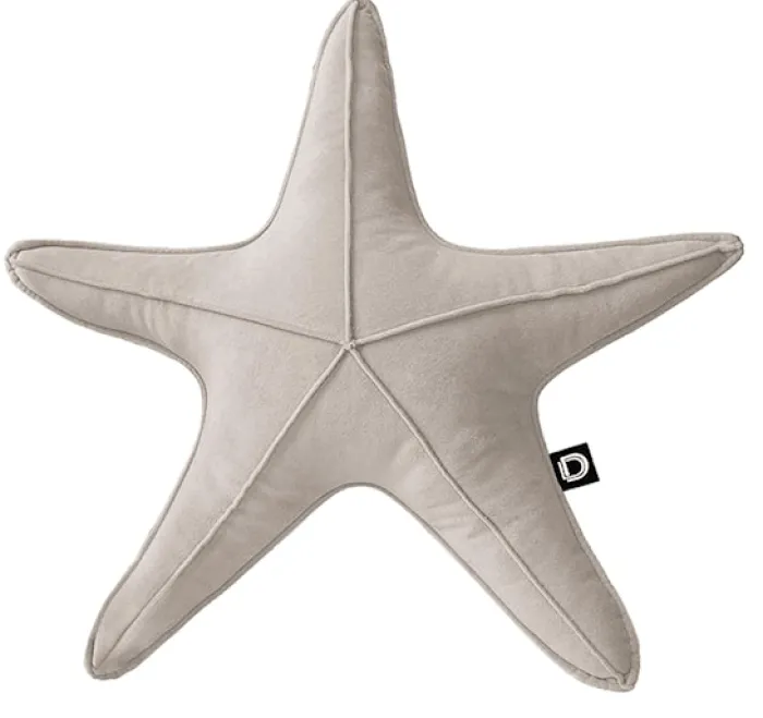 Poduszka dekoracyjna Velvet 43 cm rozgwiazda beż
