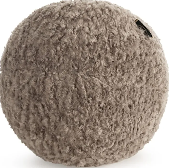 Poduszka-piłeczka Bukla średnica 24 cm beżowa