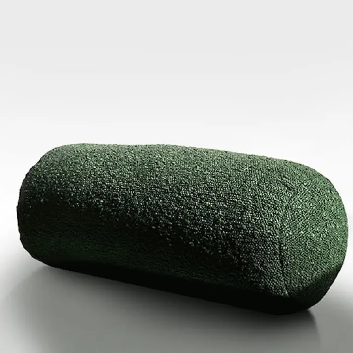 Poduszka wałek Boucle 40x16 cm zielona