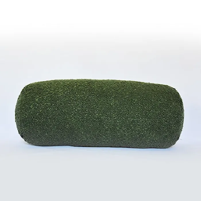 Poduszka wałek Boucle 40x16 cm zielona