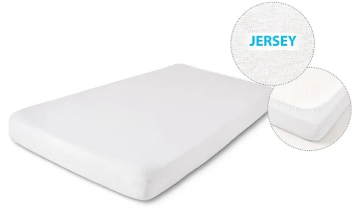 Prześcieradło jersey Herrent z gumą na materac 200x90 cm białe