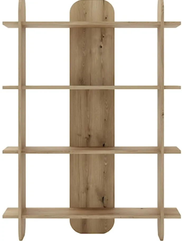 Regał Livio z czterema półkami 107 cm Dąb Evoke