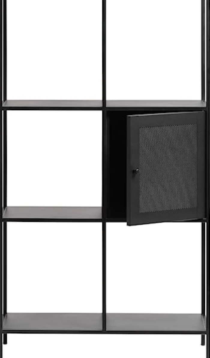 Regał metalowy Maurre 138 cm czarny