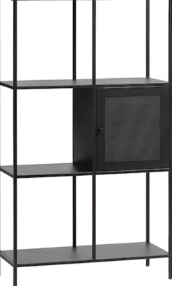 Regał metalowy Maurre 138 cm czarny
