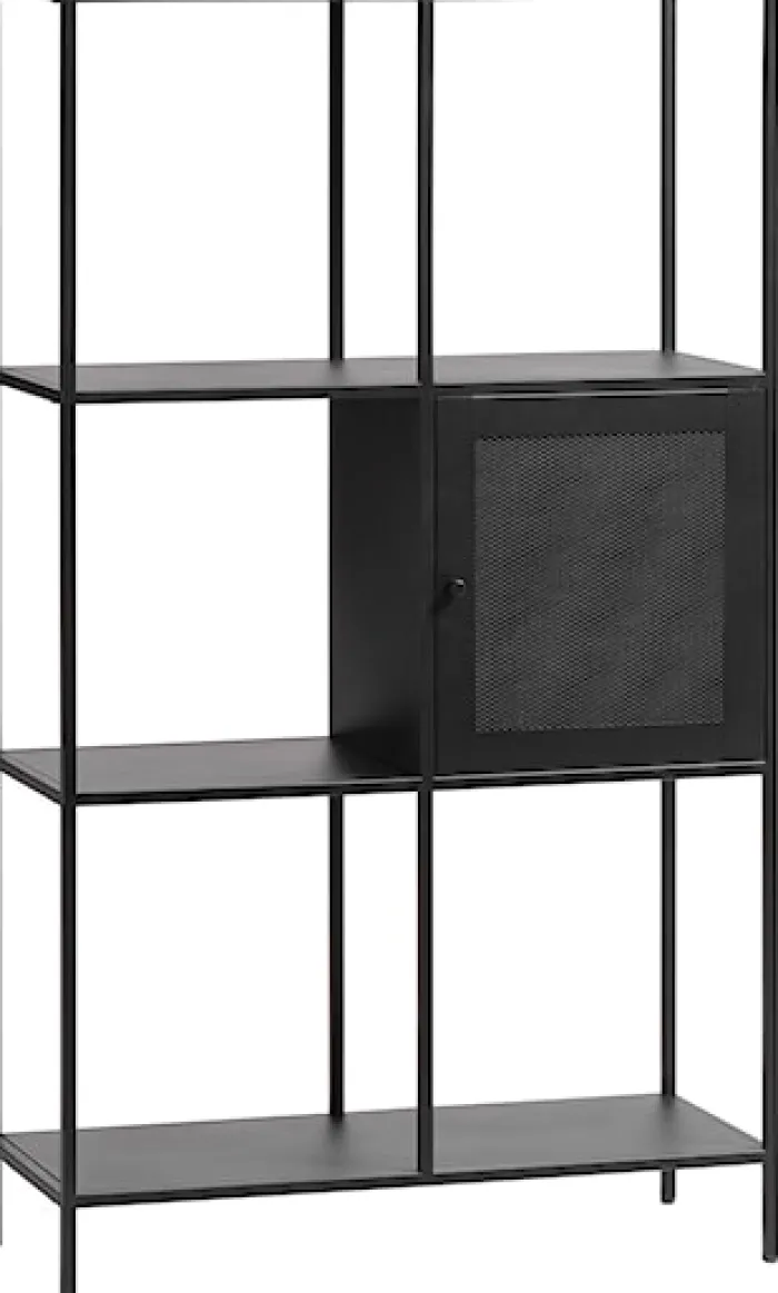 Regał metalowy Maurre 138 cm czarny