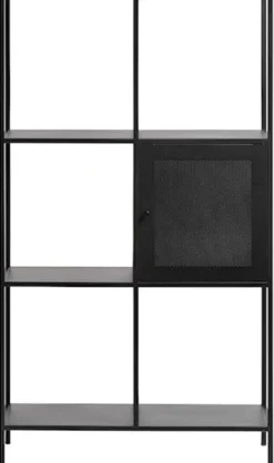 Regał metalowy Maurre 138 cm czarny