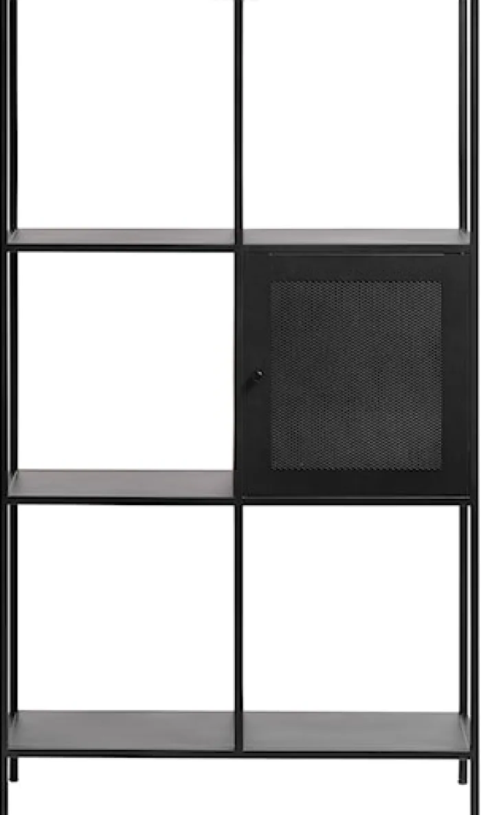 Regał metalowy Maurre 138 cm czarny