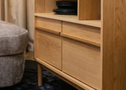 Regał na książki Fozier dąb naturalny