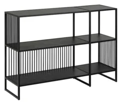 Regał niski metalowy Velook 83 cm czarny