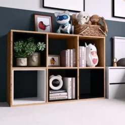 Regał otwarty Malax z sześcioma półkami 110 cm dąb artisan