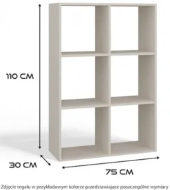 Regał otwarty Malax z sześcioma półkami 110 cm dąb artisan