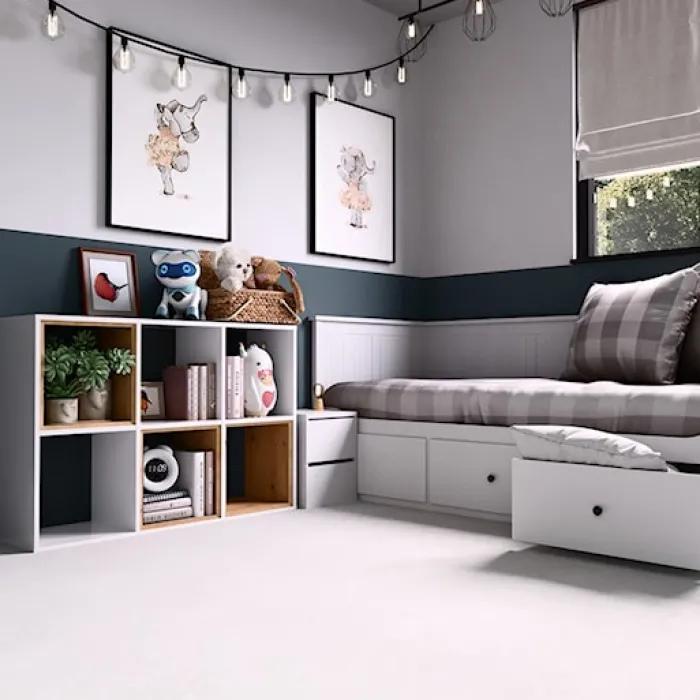 Regał otwarty Malax z sześcioma półkami 110 cm biały